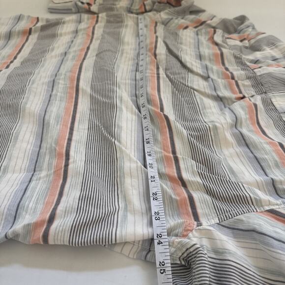 Tommy Bahama Collared Shirt Mens XL Pastel Striped Long Sleeve Preppy Flip Cuff - Picture 10 of 11